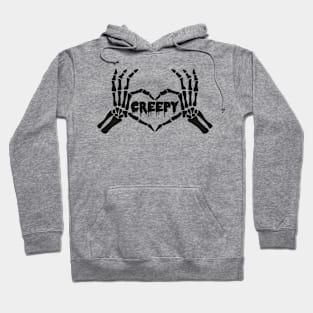 Skeleton heart creepy Hoodie